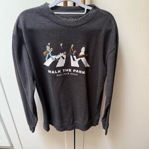 Walk The Park Graphic Men's Sweater - Black